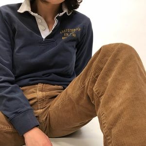 Abercrombie & Fitch long sleeve Rugby Polo T-shirt